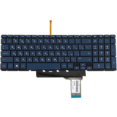 Клавіатура до ноутбуку HP (Victus 16-E) російська розкладка, dark синій колір, без фрейму, підсвітка клавіш