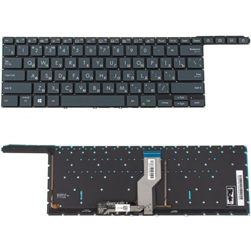 Клавіатура до ноутбуку ASUS (UX582 серій), російська розкладка, чорний колір, без фрейму, підсвітка клавіш