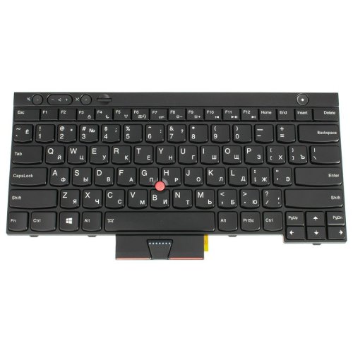 Клавіатура до ноутбуку LENOVO (Thinkpad: T430, T430i, T430S, T530, T530I, X230, X230i, X230S) російська розкладка, чорний колір, підсвітка клавіш