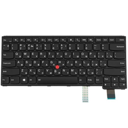 Клавіатура до ноутбуку LENOVO (ThinkPad Yoga 460) російська розкладка, чорний колір, підсвітка клавіш, с джойстиком