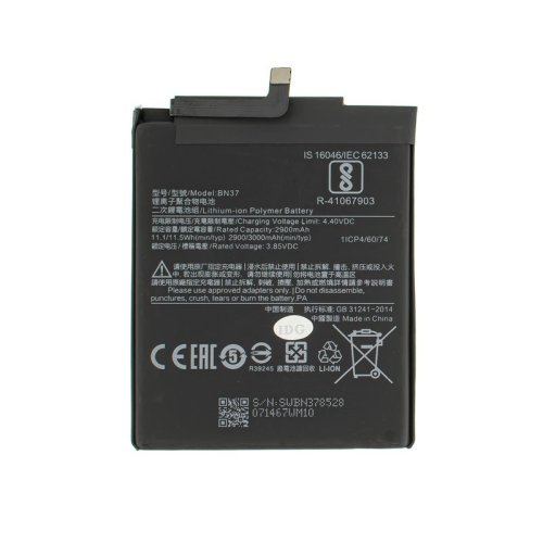 Батарея для телефонів  Xiaomi Redmi 6  Redmi 6A  BN37  3 85v 2900mAh    оригінал