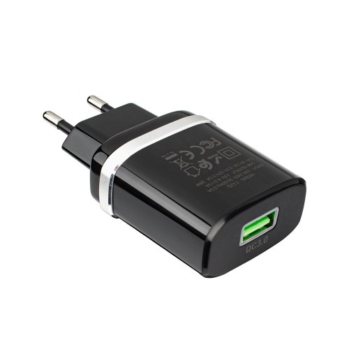 Зарядний пристрій HOCO C12Q Smart  QC3.0  18W  чорний  6931474716255
