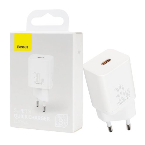 Зарядний пристрій Baseus Super Si quick charger 1C 30W EU білий  CCSUP-J02