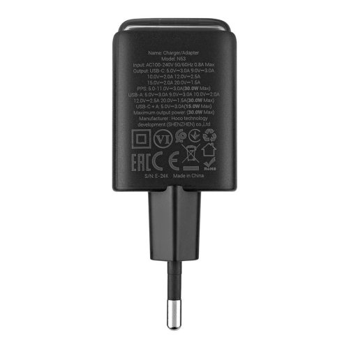 Зарядний пристрій HOCO N53 Monsoon PD30W+QC3.0  чорний  6942007630429