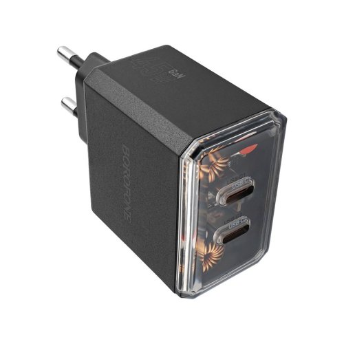 Зарядний пристрій BOROFONE BAS33A  2USB-C  PD/QC45W  black  6941991110702