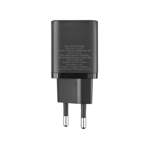 Зарядний пристрій Baseus Super Si quick charger 1C 20W EU чорний  CCSUP-B01