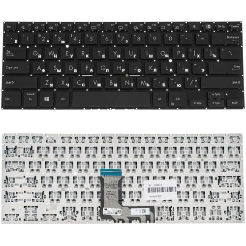 Клавіатура для ноутбука ASUS B1400 series rus, чорна, без фрейма