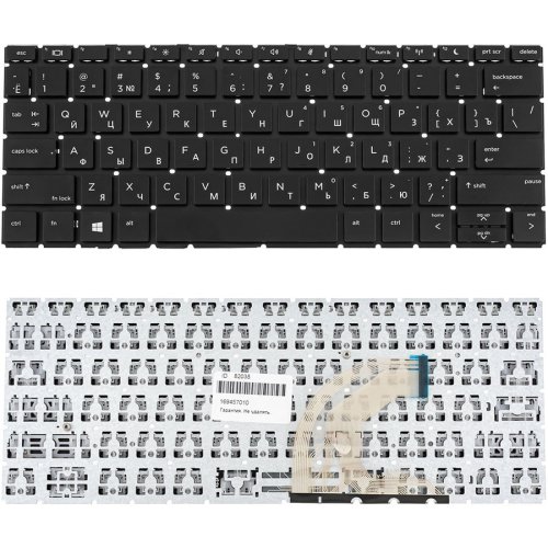 Клавіатура для ноутбука HP ProBook: 430 G6, 430 G7 rus, чорна, без фрейма
