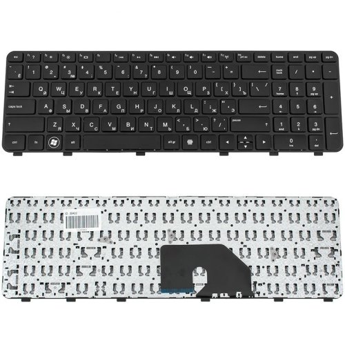 Клавіатура для ноутбука HP Pavilion: dv6-6000, dv6-6b, dv6-6c, rus, чорна, с фреймом
