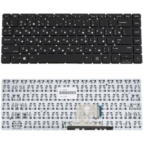 Клавіатура для ноутбука HP ProBook: 440 G6, 445 G6 rus, чорна, без фрейма
