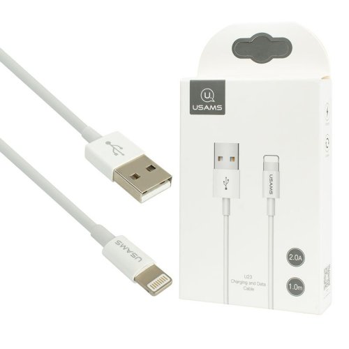 Кабель Usams US-SJ283 U23 Lightning Data and Charging Cable 1m White
