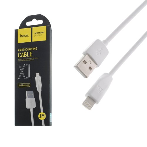Кабель HOCO X1 Rapid для Lightning білий 24А