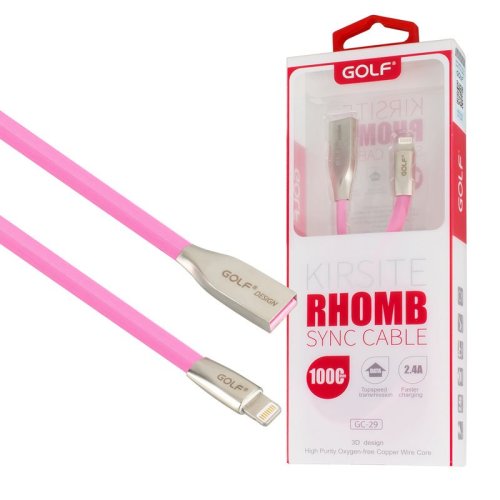 Кабель GOLF GC-29I zinc alloy Lightning білий