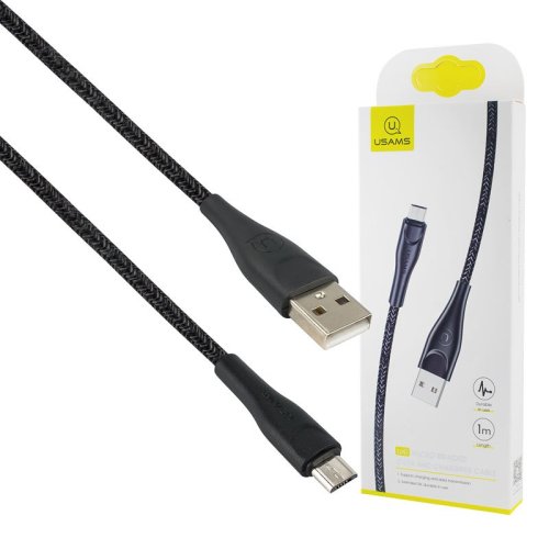 Кабель Usams US-SJ393 U41 Micro Braided Data and Charging Cable 1m Чорний