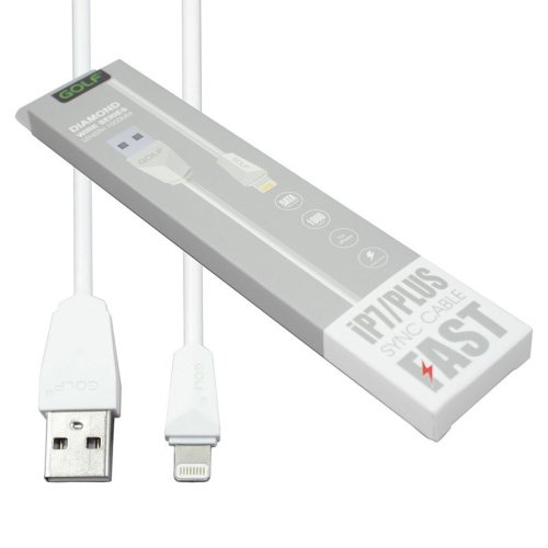 Кабель GOLF GC-27i Lightning білий