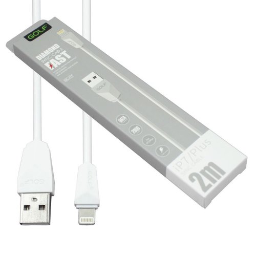 Кабель GOLF GC-27i Lightning білий 2m