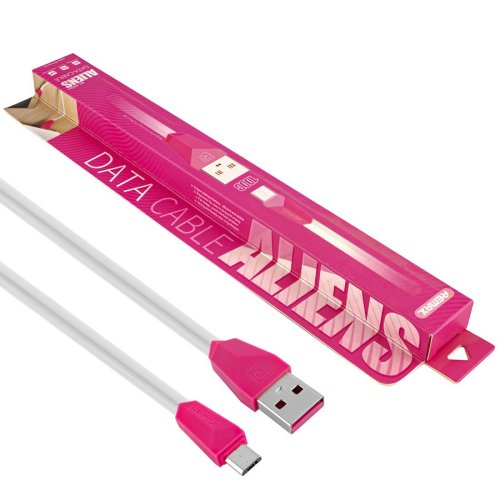 Кабель REMAX Alien для MicroUSB  рожевий
