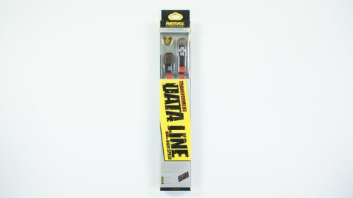 Кабель REMAX TRANSFORMER 2 в 1 для iphone и microUSB  красный  1м