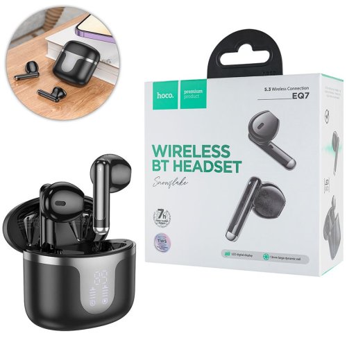 Бездротові навушники HOCO EQ7 Snowflake true wireless BT headset Чорні