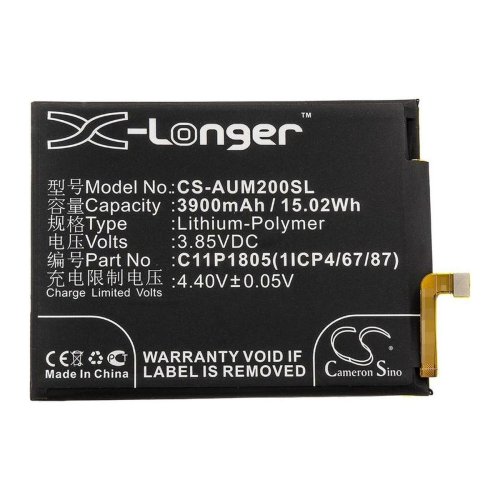 Акумулятор Asus C11P1805 3900 mAh для ZenFone Max M2 ZB633KL X-Longer CS-AUM200SL