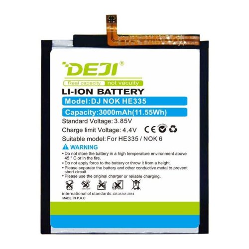 Батарея  DEJI HE335 для Nokia 6 Dual SIM 3000 mAh