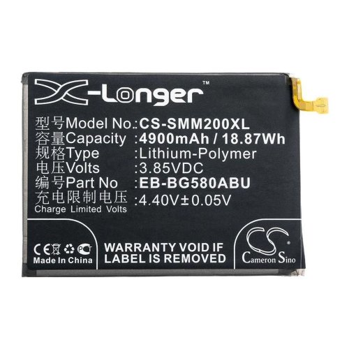 Акумулятор Samsung EB-BG580ABU 4900 mAh для Galaxy M20 Galaxy M30 Galaxy A40s X-Longer