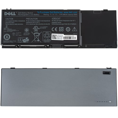 Акумулятор для ноутбука DELL Precision M6500 4P887, 11.1V, 8400mAh, сріблястий (оригінальна батарея)