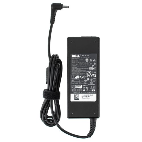 Блок живлення для ноутбука DELL 90W (19.5V/4.62A), штекер 4.0×1.7 мм, 3‑контактний (3 hole) L‑подібний роз’єм, чорний — без кабелю
