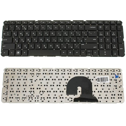 Клавіатура для ноутбука HP Pavilion dv7-4000, dv7-4100, dv7-4200, dv7-4300, dv7-5000 — чорна, RU-розкладка, без рамки