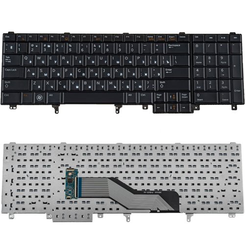 Клавіатура для ноутбука Dell Latitude E6520/E6530/E6540 та Precision M4600/M6600 — розкладка RU, чорна, без джойстика