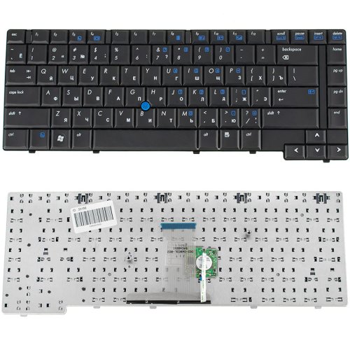 Клавіатура для ноутбука HP Compaq 8510p, 8510w — чорна, RU-розкладка, з TrackPoint