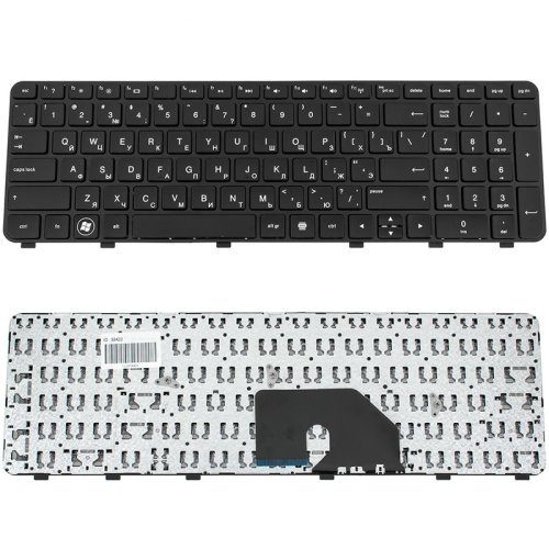 Клавіатура для ноутбука HP Pavilion dv6-6000 / dv6-6b / dv6-6c, RU-розкладка, чорна, у рамці (фрейм)