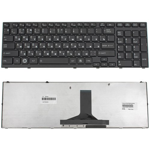 Клавіатура для ноутбука Toshiba P750, P755, P770, P775 — чорна, RU-розкладка