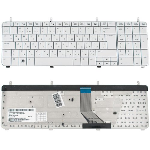 Клавіатура для ноутбука HP Pavilion dv7-2000, dv7t-2000, dv7-3000, dv7t-3000 — біла, RU-розкладка