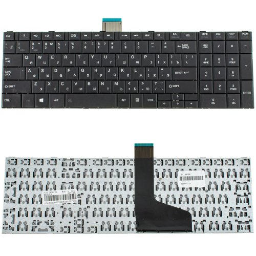 Клавіатура для ноутбука Toshiba C850, C855, C870, C875 — розкладка RU, чорна