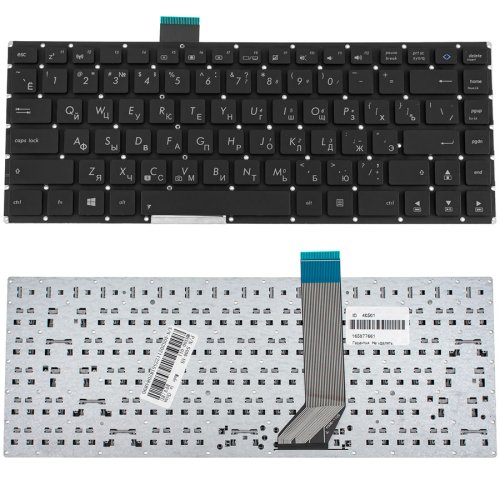 Клавіатура для ноутбука ASUS S400 / S451 / X402, чорна, RU-розкладка, без рамки