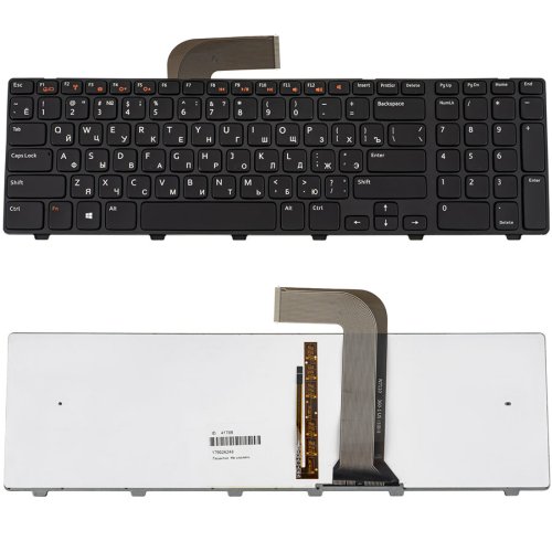 Клавіатура для ноутбука Dell Inspiron 5720/7720/N7110, Vostro 3750, XPS L702X — чорна, RU-розкладка, підсвітка клавіш