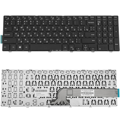 Клавіатура для ноутбука Dell Inspiron 3541, 3542, 3543, 5542, 5545, 5547 — чорна, RU-розкладка
