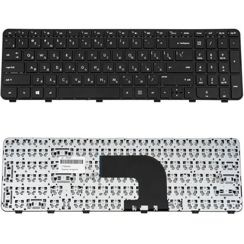 Клавіатура для ноутбука HP Pavilion dv6-7000 / dv6t-7000 / dv6z-7000, RU-розкладка, чорна, з рамкою