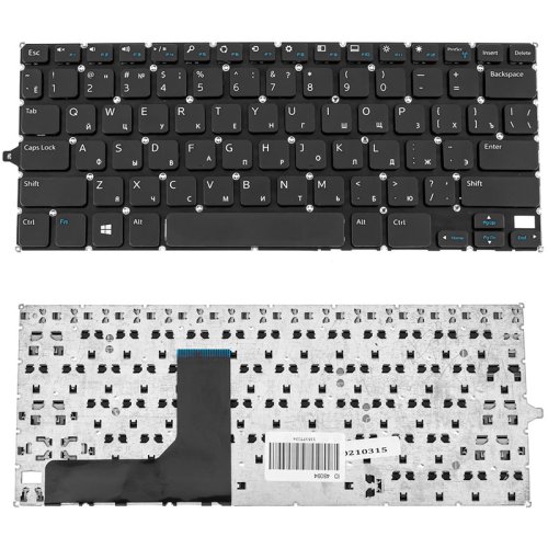Клавіатура для ноутбука Dell Inspiron 3147, 3148 — чорна, розкладка RU, без рамки