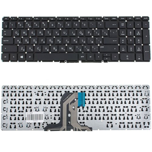 Клавіатура для ноутбука HP 250 G4, 255 G4 series — чорна, RU-розкладка, без рамки