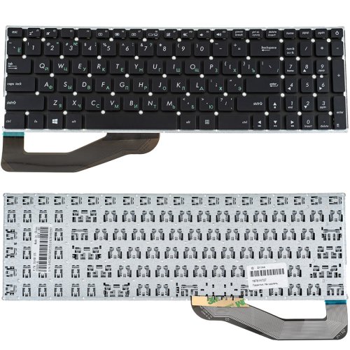 Клавіатура для ноутбука ASUS X540 series — RU-розкладка, чорна, без рамки (без фрейма)