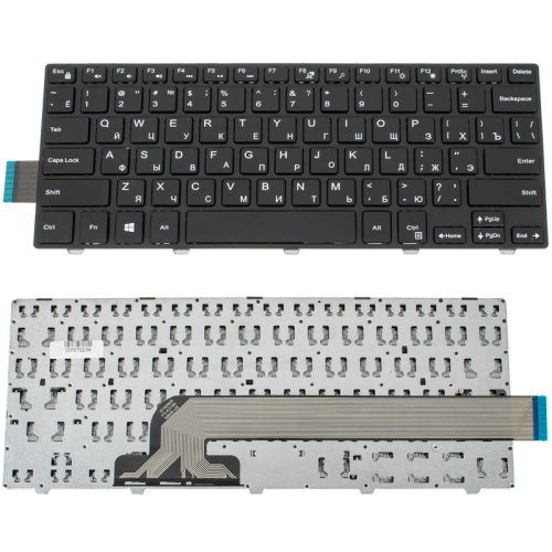 Клавіатура для ноутбука Dell Vostro 3458/3459 та Latitude 3450, RUS-розкладка, чорна