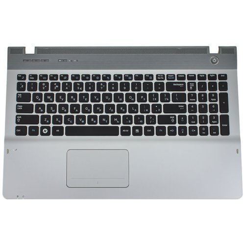 Клавіатура з тачпадом і передньою панеллю для ноутбука Samsung QX510, QX511 — чорна (RU-розкладка)