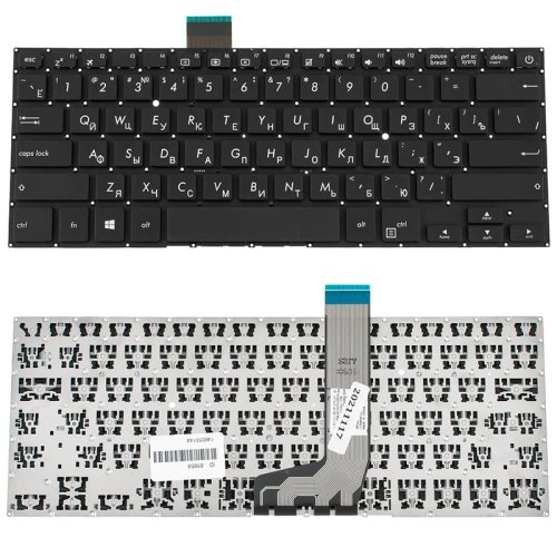Клавіатура для ноутбука ASUS X405 series, RU-розкладка, чорна, без рамки (фрейма) — Original