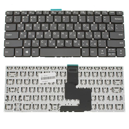 Клавіатура для ноутбука Lenovo IdeaPad 320-14 series, розкладка RU, колір Onyx Black, без рамки