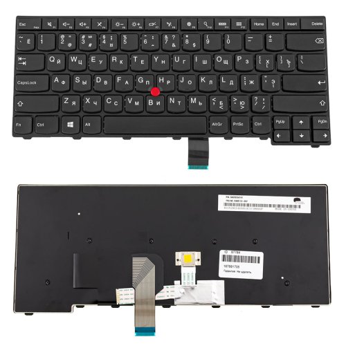 Клавіатура для ноутбука Lenovo ThinkPad Edge T431S / T440 / T440P / T440S, RU-розкладка, чорна