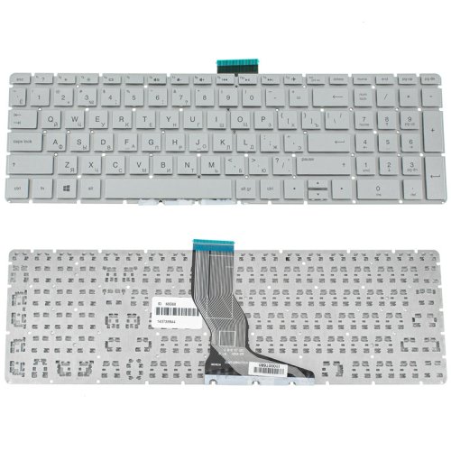 Клавіатура для ноутбука HP 250 G6, 255 G6 series — розкладка RU, срібляста, без рамки