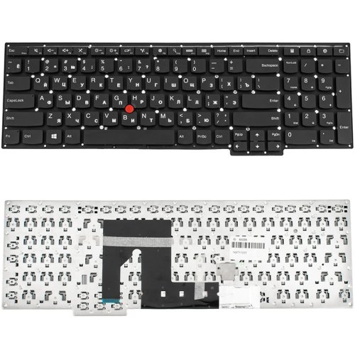 Клавіатура для ноутбука Lenovo ThinkPad S531, S540 — чорна, RU-розкладка, без рамки