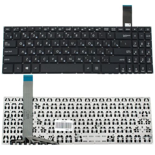 Клавіатура для ноутбука ASUS X570 series, RU-розкладка, чорна, без рамки